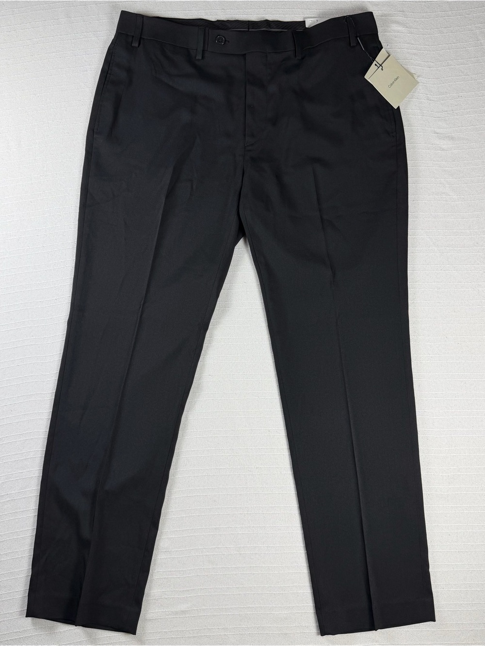 Calvin Klein Mens Black Stretch Dress Pants Trousers Size 36W × 30L